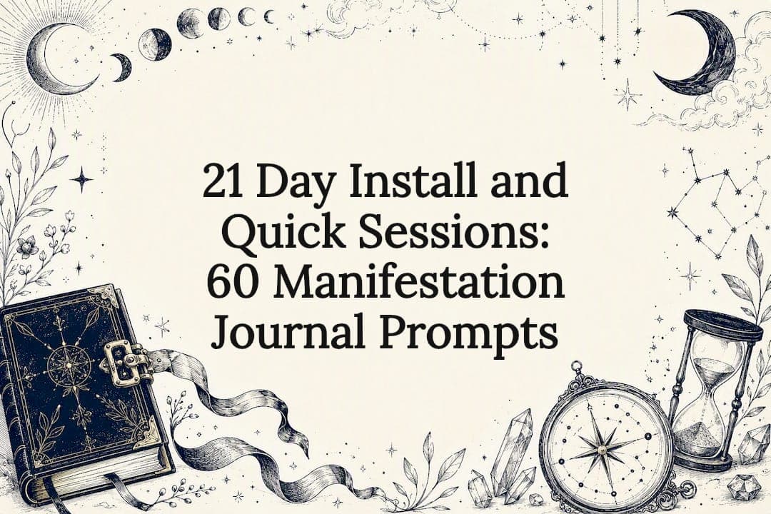 21 Day Install and Quick Sessions: 60 Manifestation Journal Prompts